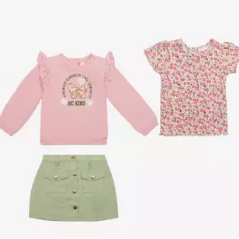 Little Lass 3 piece skirt sweater set